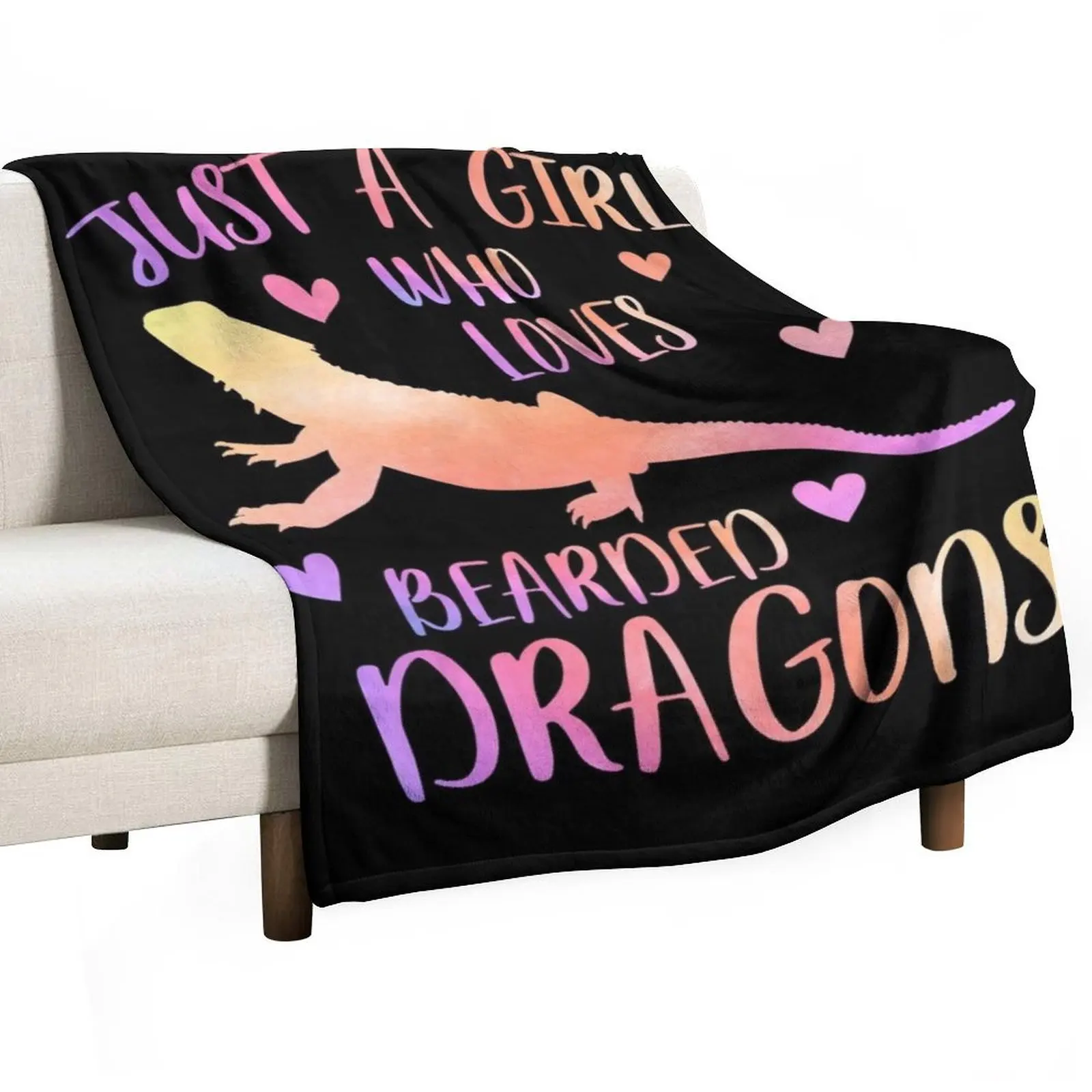 Just a Girl who loves Bearded Dragons Throw Blanket christmas decoration Baby Flannel halloween Blankets