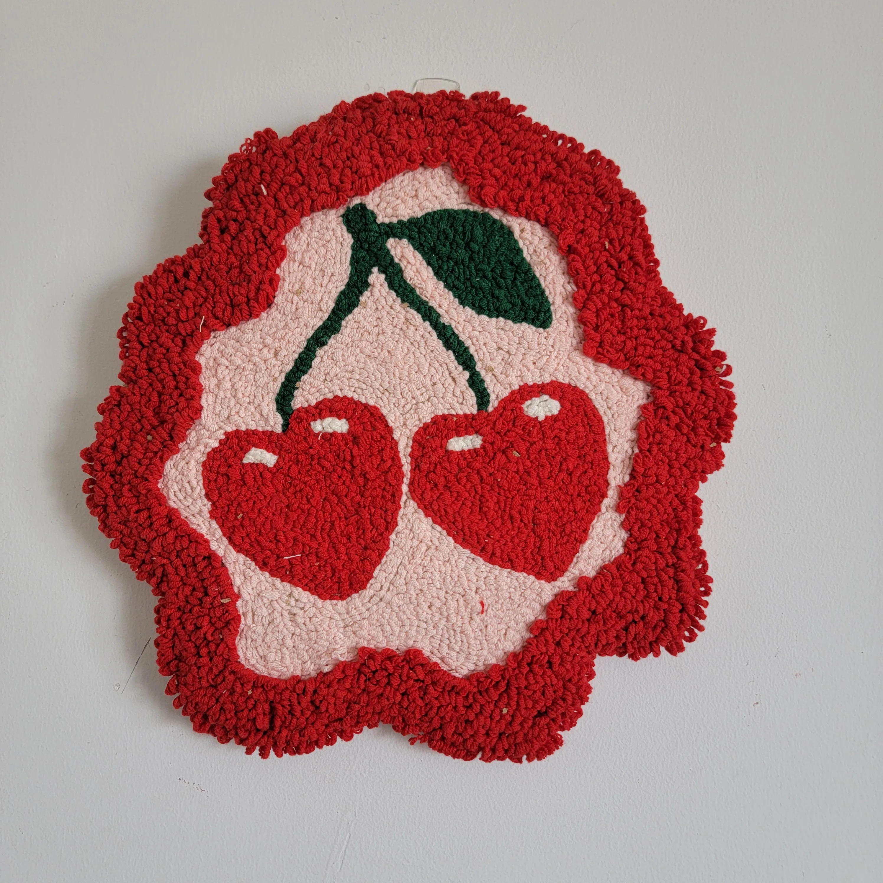 

Punch-Needling BY HANDWORK Handmade crochet wall art, handmade flower decor, boho wall hanging, colorful vase decor, woven home