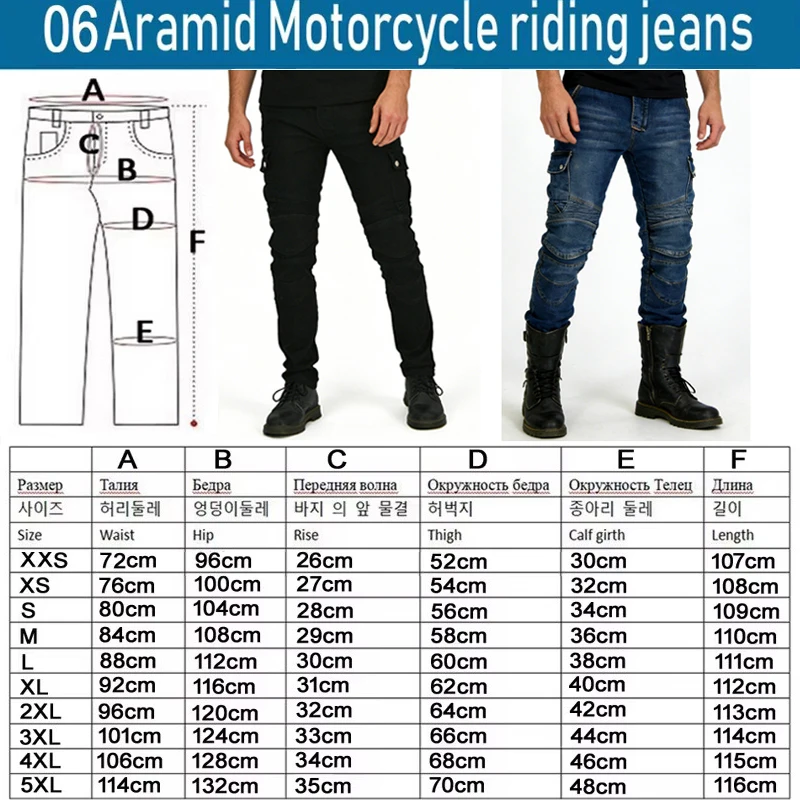Men spring autumn kevlar aramid premium wear resistant riding jeans with armor pockets armor not included 06