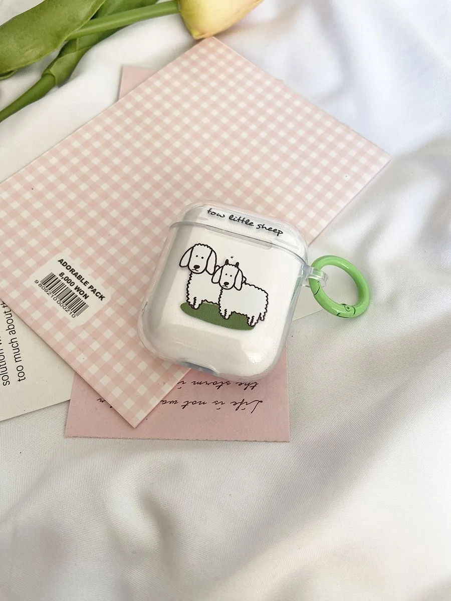 Cover per Airpods Pro 2 custodia di terza generazione trasparente morbida con anello pecora auricolare protettivo Funda Airpods 3 Generacion