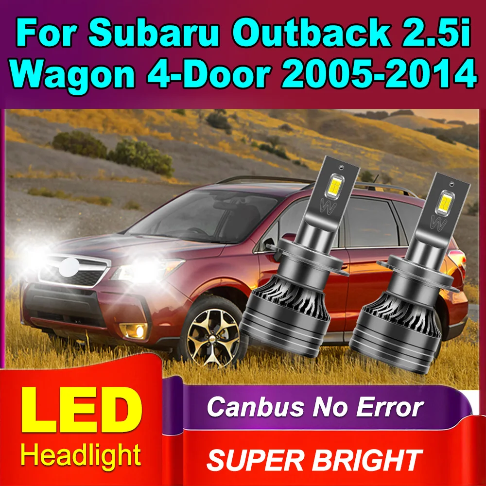

Car Headlight Canbus No Error 120W 20000LM LED Headlight 6000K White LED Headlamp For Subaru Outback 2.5i Wagon 4-Door 2005-2014