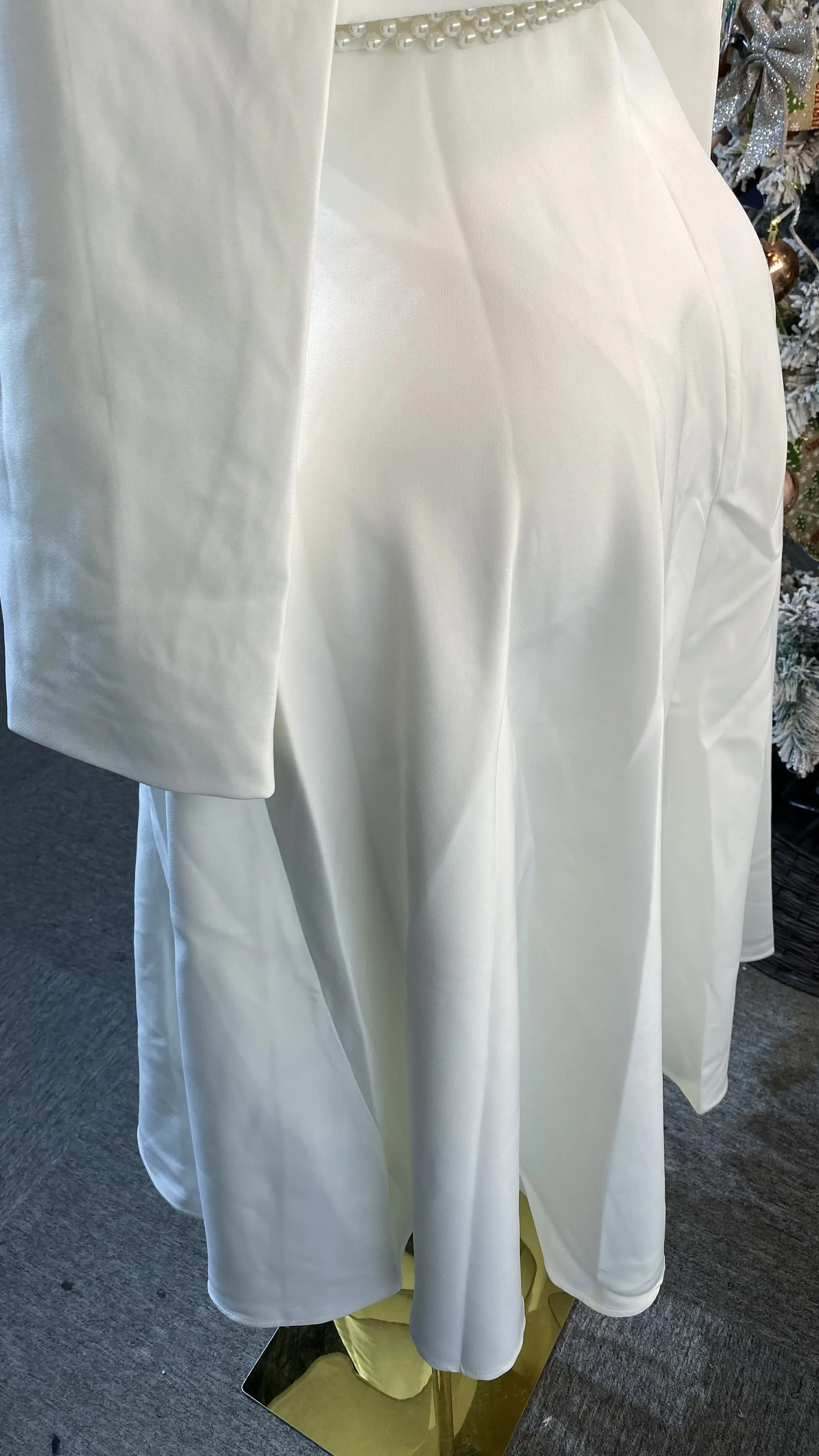 فستان كاجوال وأنيق عالي الجودة مكون من قطعتين، سروال على شكل حرف A مطوي باللون الوردي، فستان طويل للحفلات للنساء.-GZXX212 #4