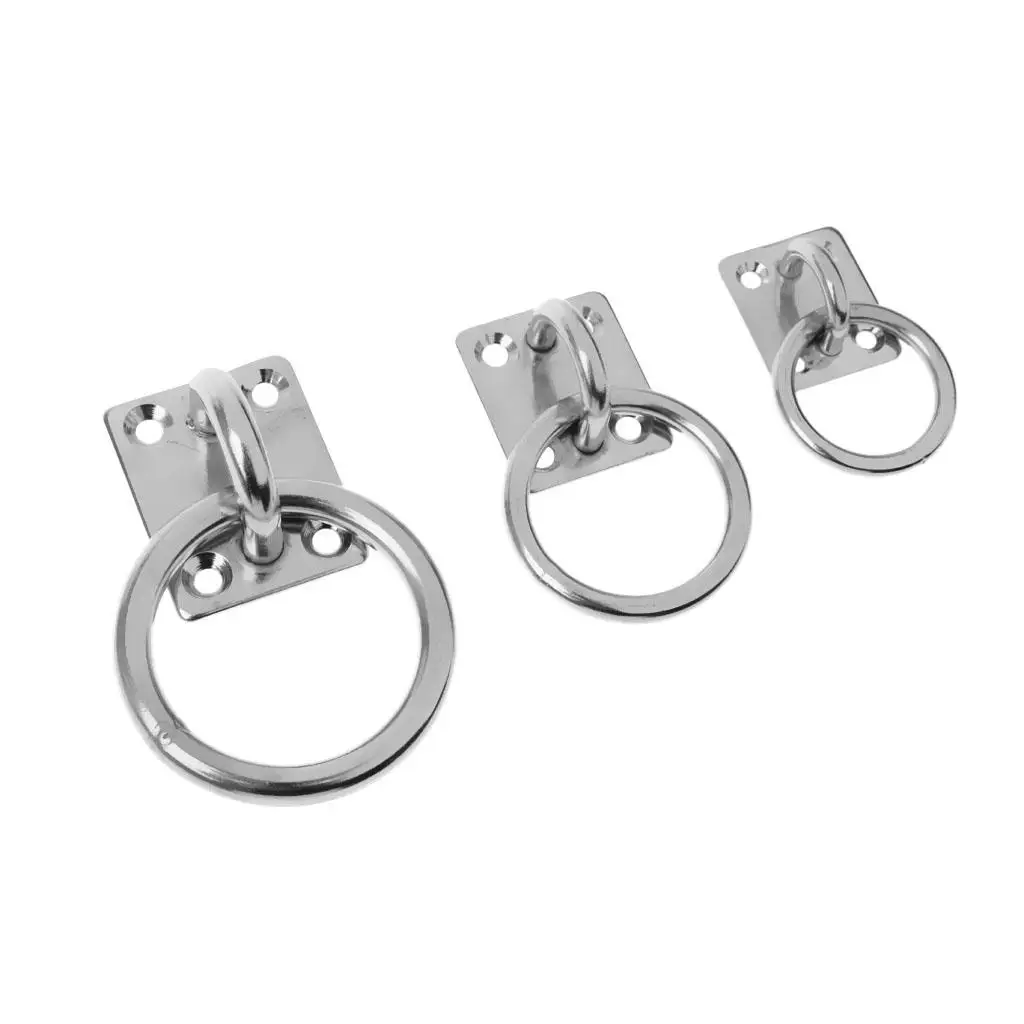Stainless Square Eye Plate Pad Eye Hook Marine Hardware for Boat Yacht Sunshades