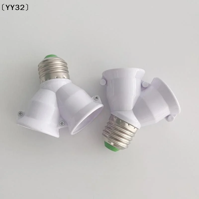 E27 1/2 Conversion Head Bulb Socket Creative 2-e27 Lamp Holder Extender Distributor Converter Plug〔YY32〕