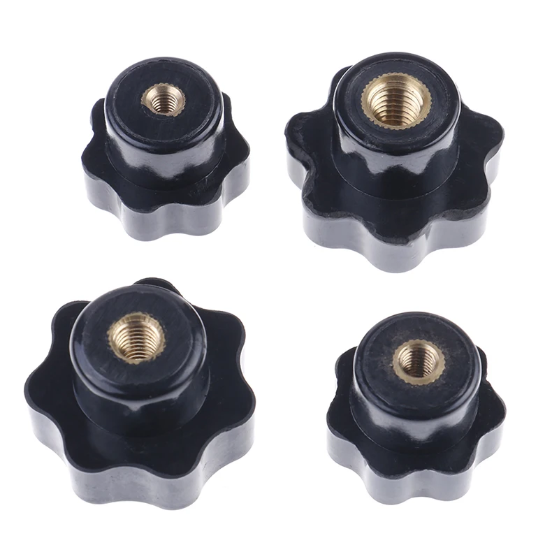 Plastic M4/M5/M6/M8 female thread seven star shaped head clamping nuts knob