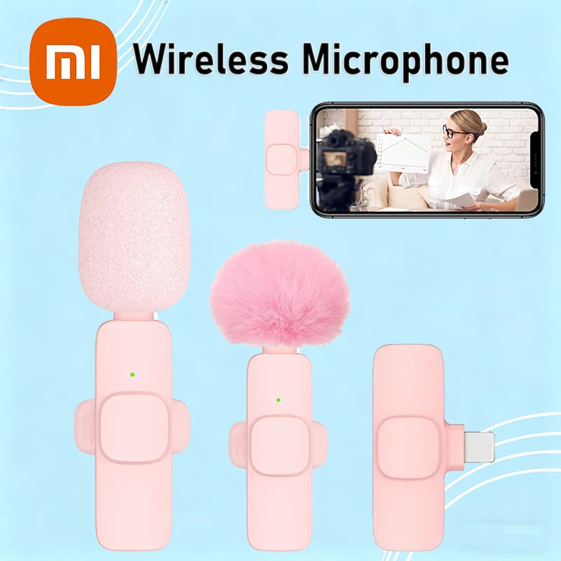 ميكروفون Xiaomi اللاسلكي Lavalier المحمول لتقليل الضوضاء وتسجيل الصوت والفيديو من النوع C لهاتف iPhone Android PC Live Gaming Vlog