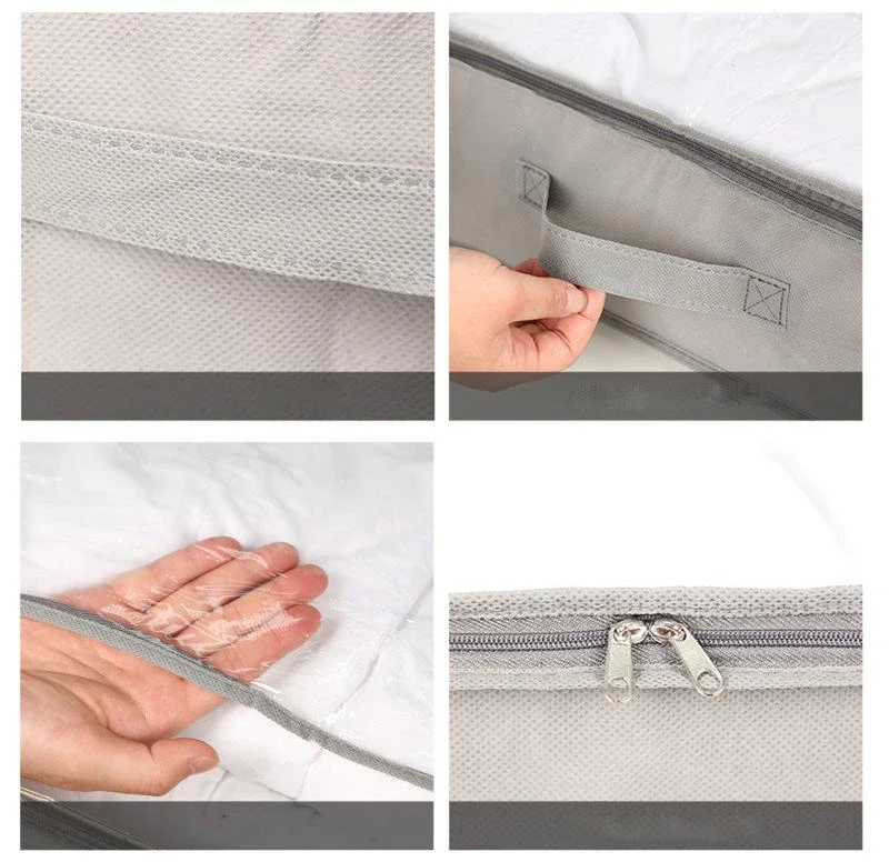 6PCS Quilt Storage Bag Large Capacity Quilt Storage Box Foldable Clothes Dust Storage Box Underbed Storage Boxes