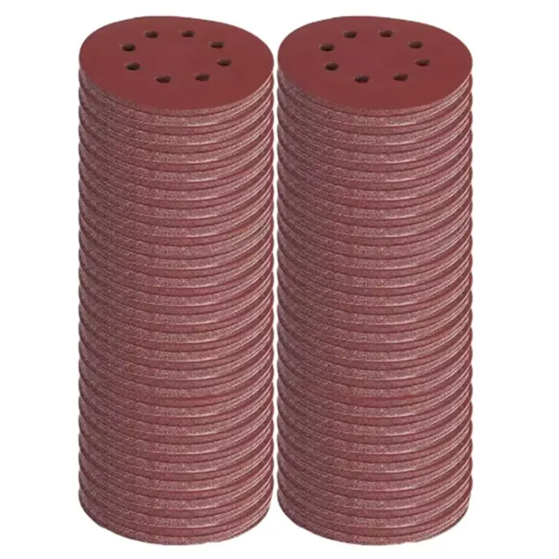 

A25F-100PCS Sanding Discs 8 Hole Hook And Loop Adhesive Sandpaper 125Mm 80-3000 Grits Abrasive Sheets Tools