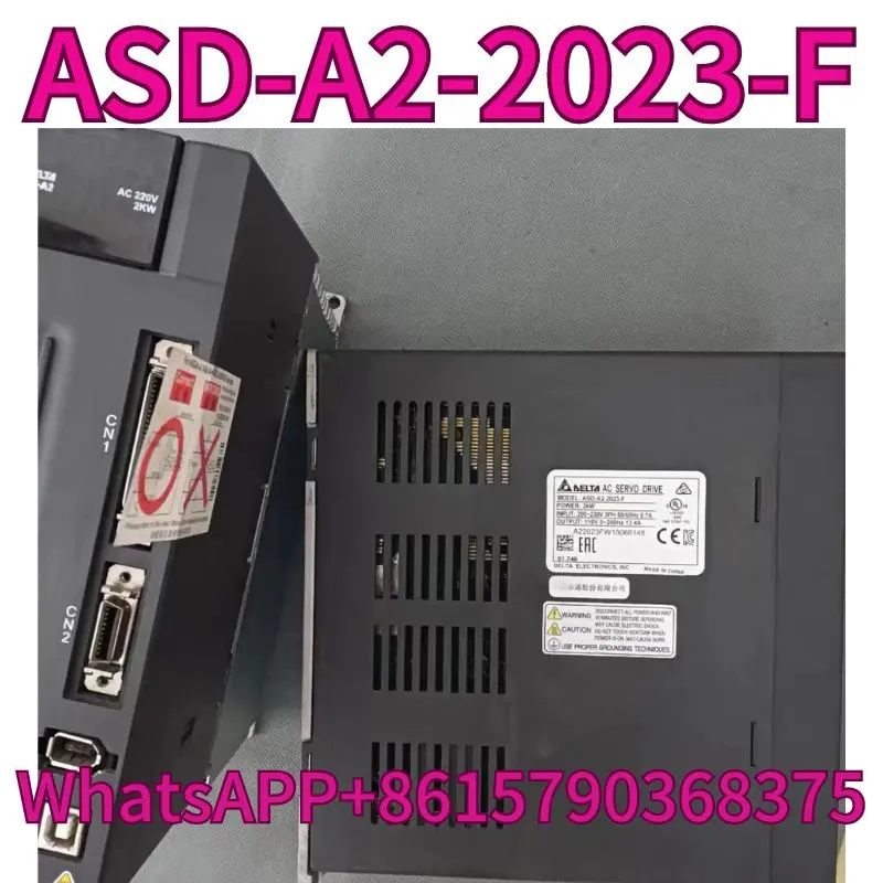 Used 2KW servo driver ASD-A2-2023-F tested OK and shipped quickly