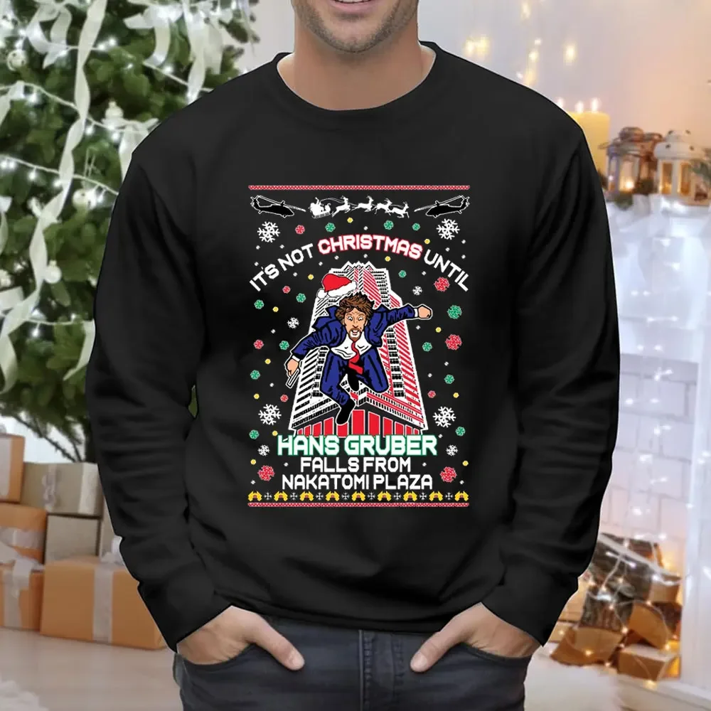 "ليست عيد الميلاد حتى يقع هانز جروبر من ناكاتومي القبيح عيد الميلاد سترة البلوز الرجال الملابس البلوز هوديس النساء #1