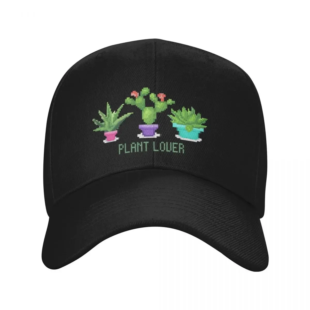 

Retro Pixel Art Plant Lover Design Baseball Cap Thermal Visor New In Hat fun hats Men Luxury Brand Women's
