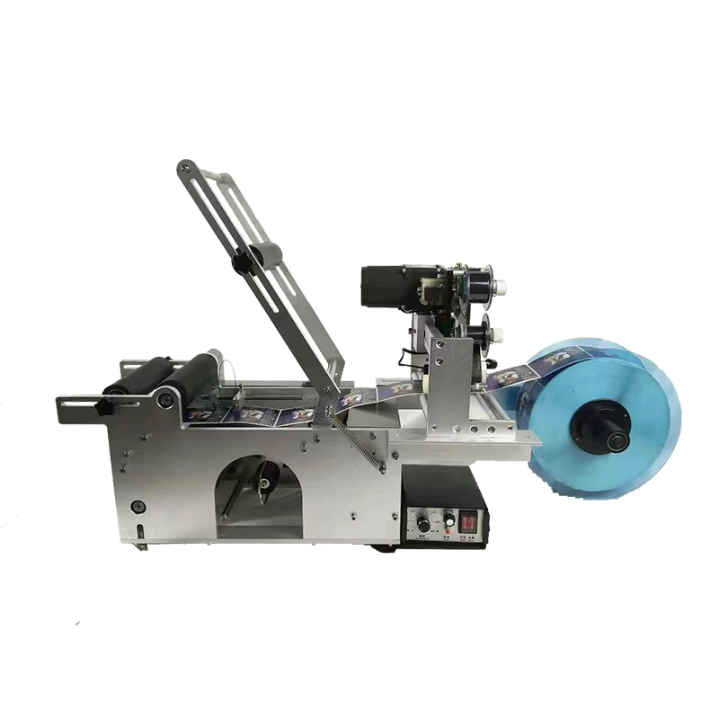 MT50D semi-automatic round bottle labeling machine coding printer self-adhesive label Small Glass Bottle Labeling Machine