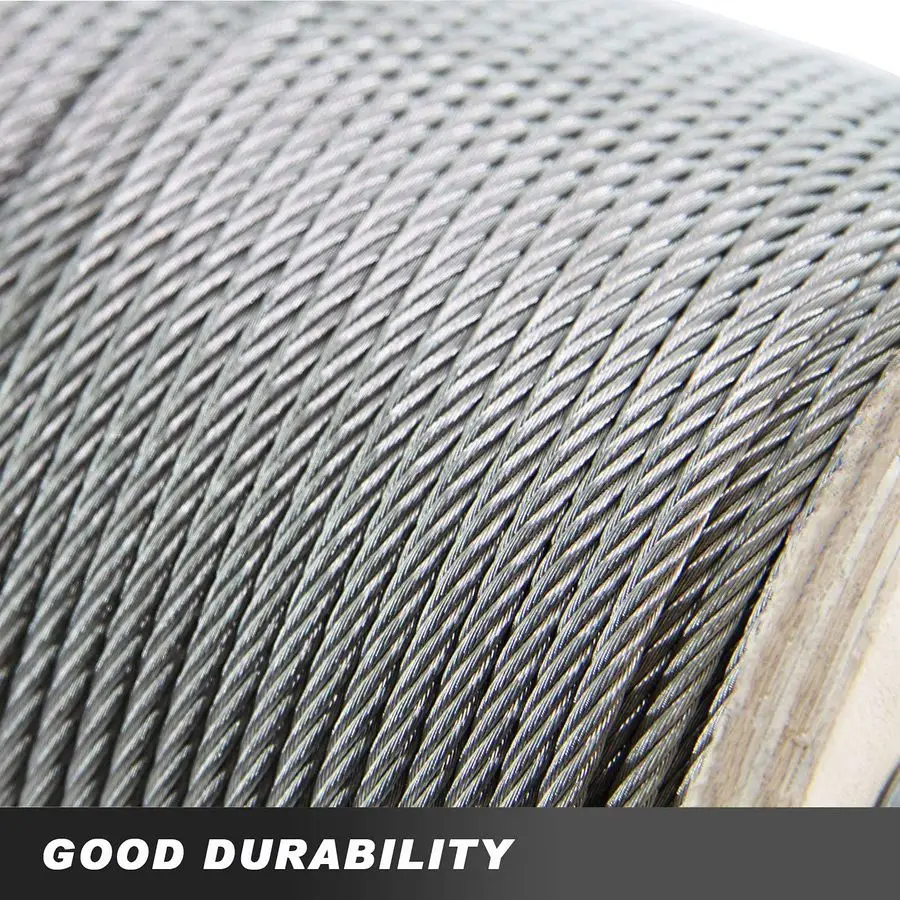 1 8 T316 Stainless Steel Cable with Aircraft Cable for Deck Railing, Stainless Steel Wire Rope, 1 x 19 Strands Construction for