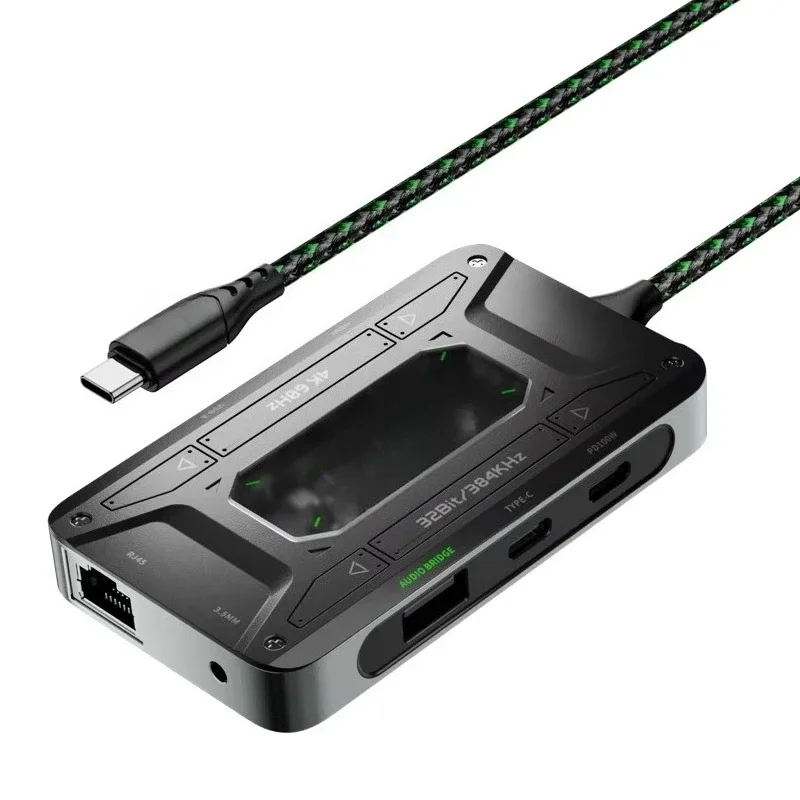 

Electronic sports docking station 100 watt fast charging audio adapter