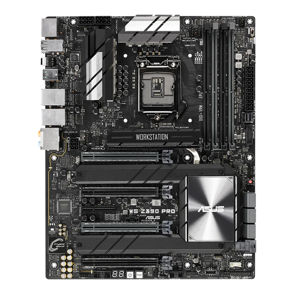 ASUS WS Z390 PRO اللوحة الأم Intel Z390 LGA 1151 DDR4 64GB M.2 ATX دعم كور i3-8100 i3-8300 i5-8600 i5-9600 i7-9700 وحدة المعالجة المركزية