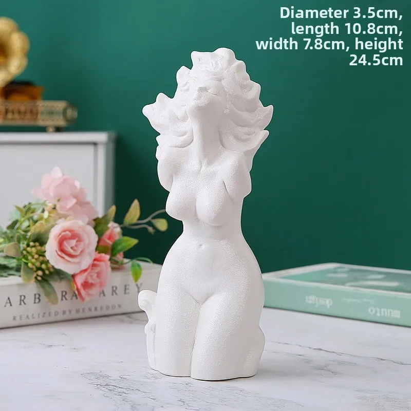

2025 Creative Character Ceramic Vase Statue Home Crafts Decorative Art Home Ornament Nordic Storage Jewelry