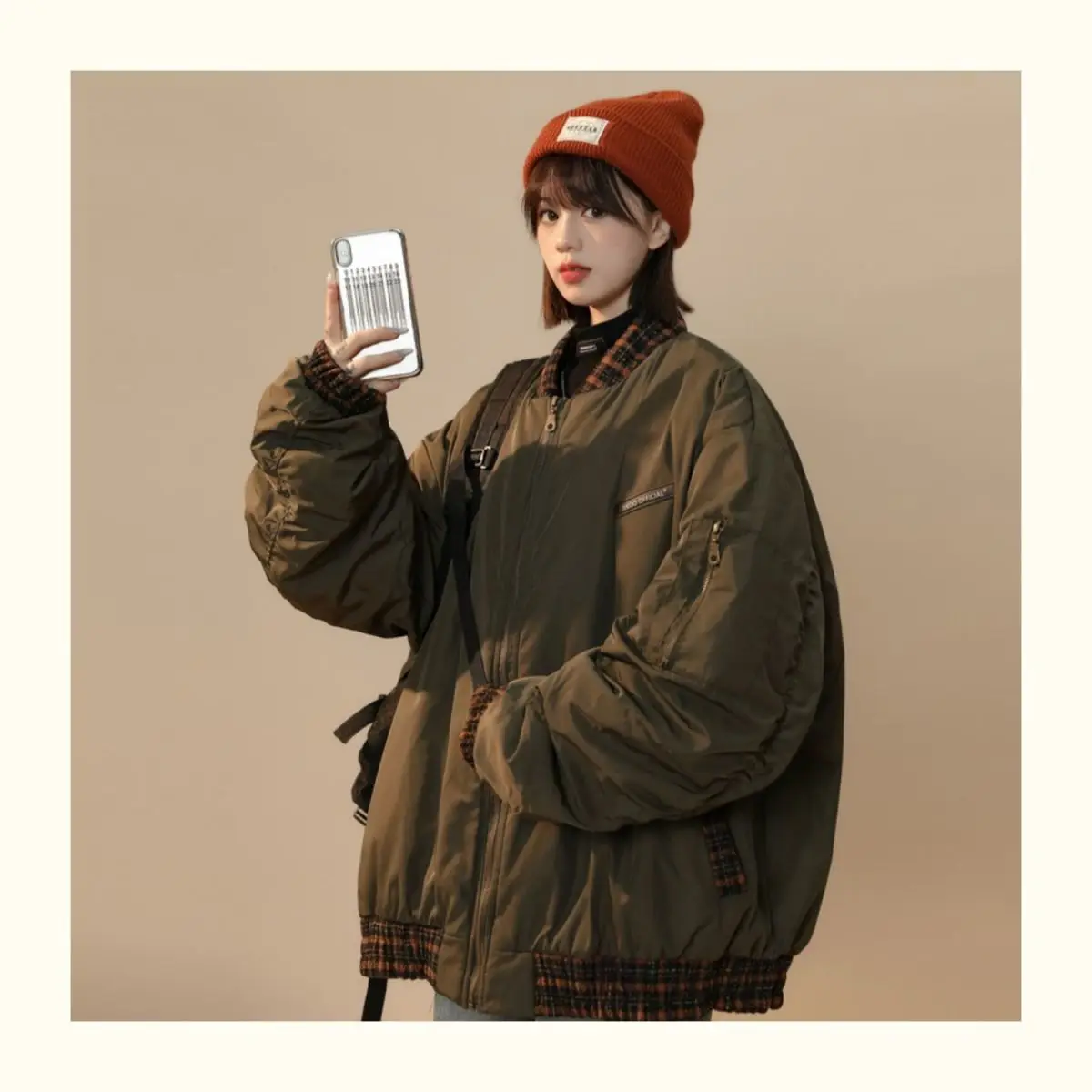 

Куртки-бомберы Женская куртка Красная зимняя фланелевая флисовая подкладка Софтшелл Холодостойкая Утолщенная подкладка Теплая Пятностойкая Уютная подкладка