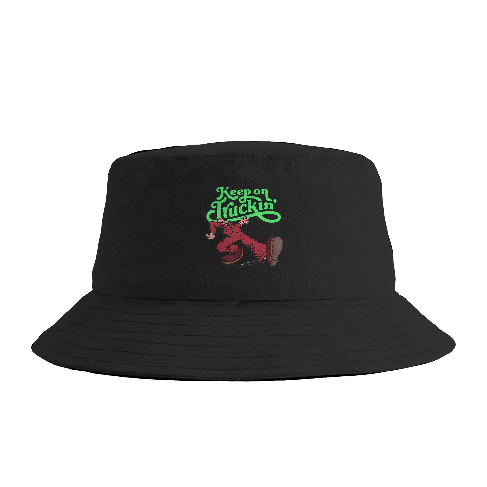 Keep on Trucking Tees Unisex Adults Grey Cartoon Bucket Hat  Hawaii Fisherman Caps For Unisex Casual Vacation Sun Hats