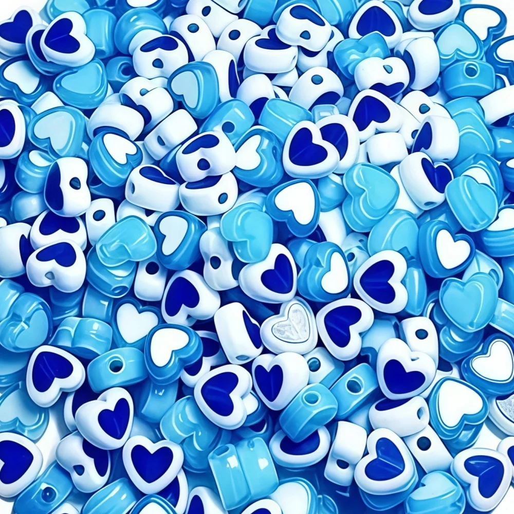 9mm 120pcs 4 Styles, Heart Mixed, 4 Colors. Can Be Used for Making Accessories Such as Bracelets, Necklaces image 2