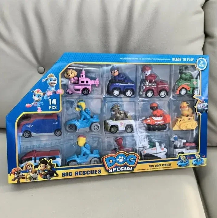 Paw Patrol Speelgoedset Cartoon Anime Figuren Patrol Canine Chase Skye Rebound Fiets Woondecoratie Kinderen Kerst Verjaardagscadeaus