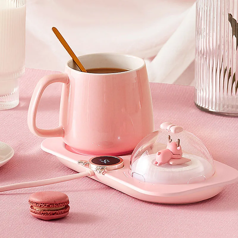 Chauffe-tasse électrique avec 3 réglages de température, chauffe-tasse, plaque chauffante thermostatique, coussin chauffant pour café, lait, thé, 30W, 220V