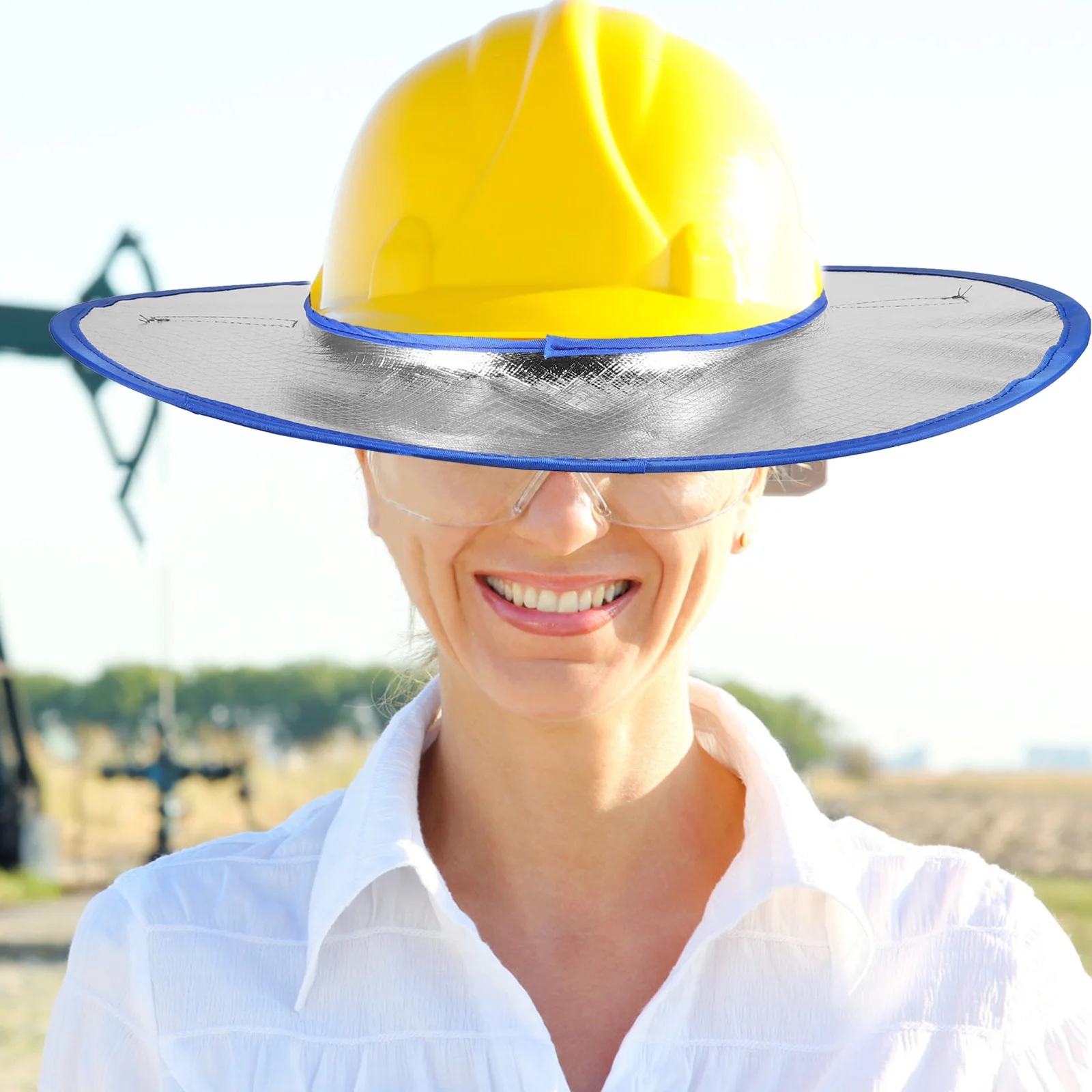 

2Pcs Wide Hard Hat Brim Sunshade Attachment Sun Protection Cover Cooling Construction Hat Accessories Uv Shield Neck