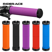 Bicycle Grips Bilateral Lock Ergonomic Rubber Non-Slip Shockproof Mountain Bike Handlebar Cover For BMX Cycling Accessories