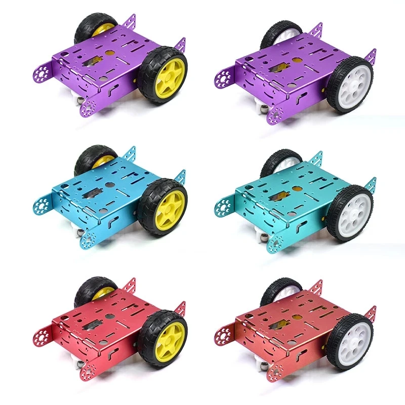 2WD Aluminum Alloy Smart Robot Car Chassis Kit, DIY Educational Platform with 2-Wheel Drive for Arduino & STEM Projects