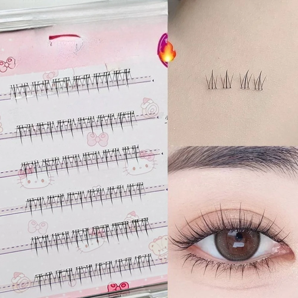 

10 Rows Large-capacity Lower Eyelashes 3D Tip Small Flame Photogenic Daily Eye Makeup Natural Comic Lashes Wholesale
