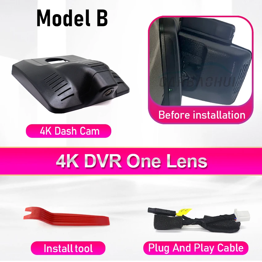 Voor Toyota Corolla E210 12e Gen (Hatch & Sedan) Altis 2020-2025 Plug en play Auto DVR Dash Cam Rijden Recorder UHD 2160P
