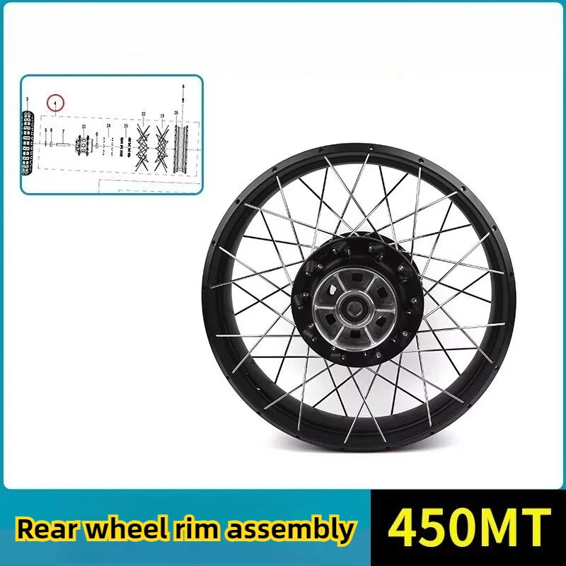 Motorcycle Accessories 450MT Front and Rear Wheel Rims Aluminum Alloy Steel Rims For CFMOTO 450MT CF400-8/8A Steel Rims