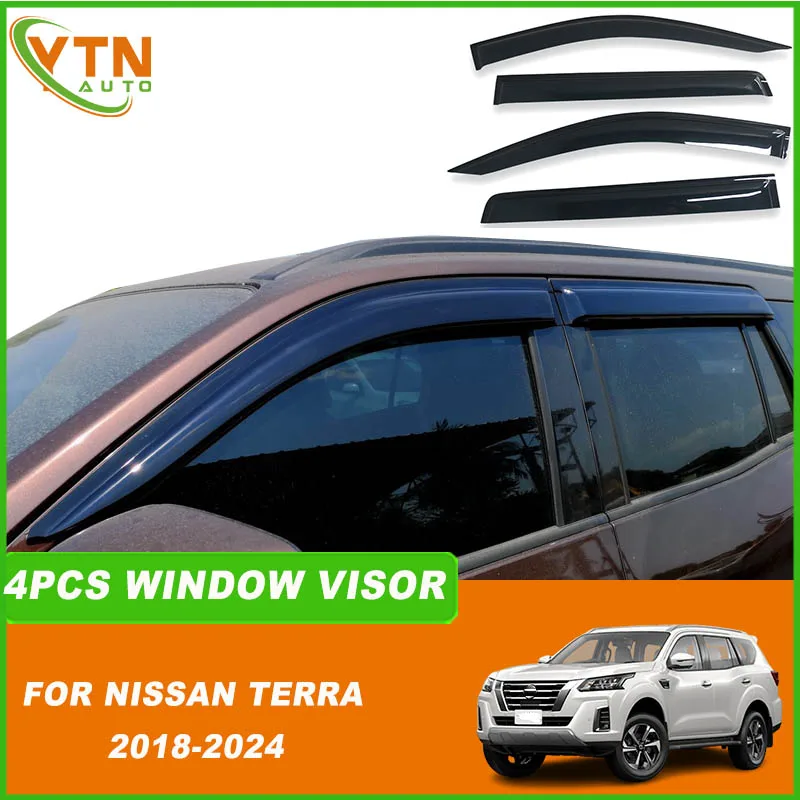 

For Nissan Terra 2018 2019 2020 2021 2022 2023 2024 Car Window Visor Vent Awnings Rain Guard Deflector Shelters Car Stylings