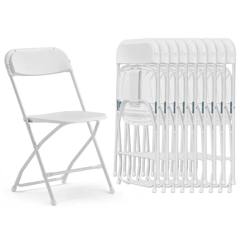 

Folding Chairs 10 Pack, 550LBS Capacity Heavy Duty Plastic Folding Chairs with Reinforced Steel Frame, Customized