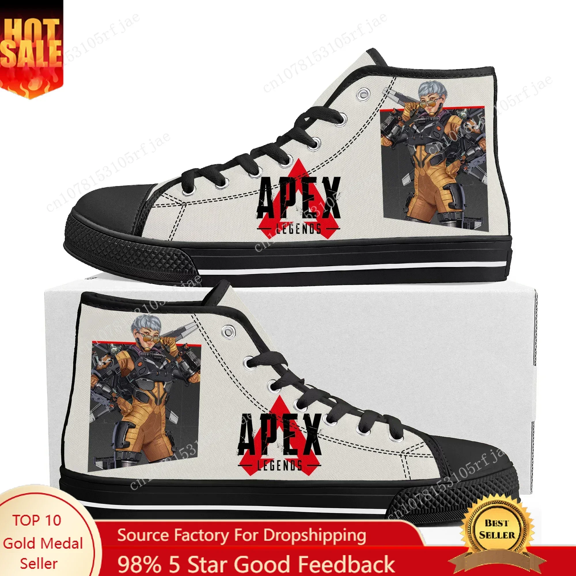 

Apex Legends Valkyrie High Top Sneakers Mens Womens Teenager High Quality Canvas Sneaker Trendy Versatile Sports Shoes