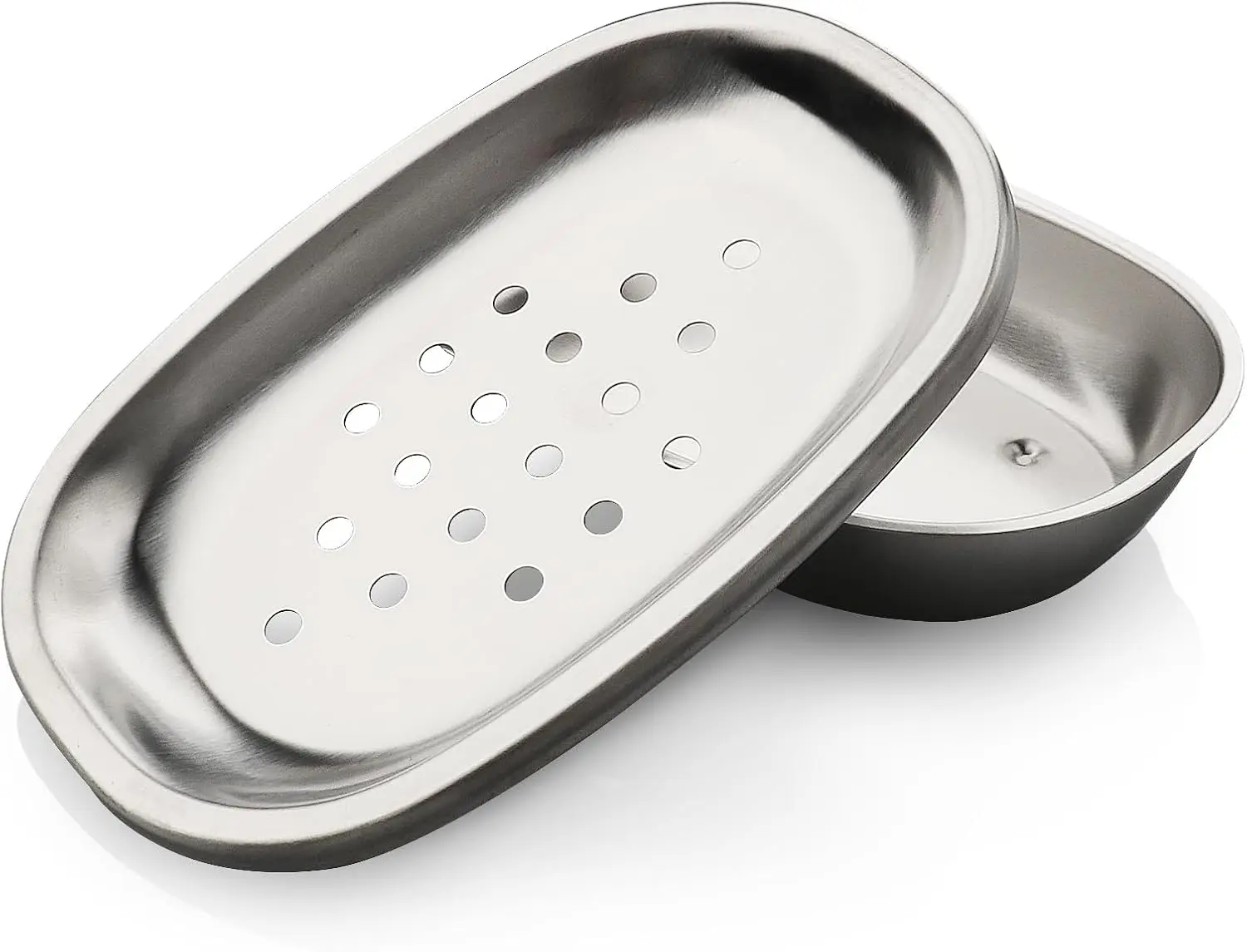 

Double Layer Stainless Steel Soap Dish with Drainage for Bathroom