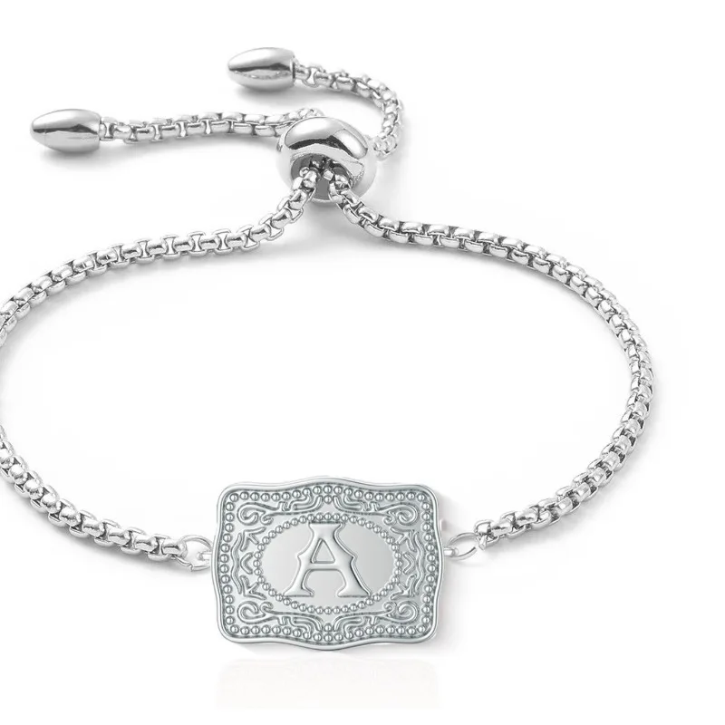 26 حرف النحاس الأمريكية خمر حزام مشبك قبعات رعاة البقر الغربية حزام مشبك قلادة الترقوة سلسلة قلادة 2025 جديد سوار RU #5