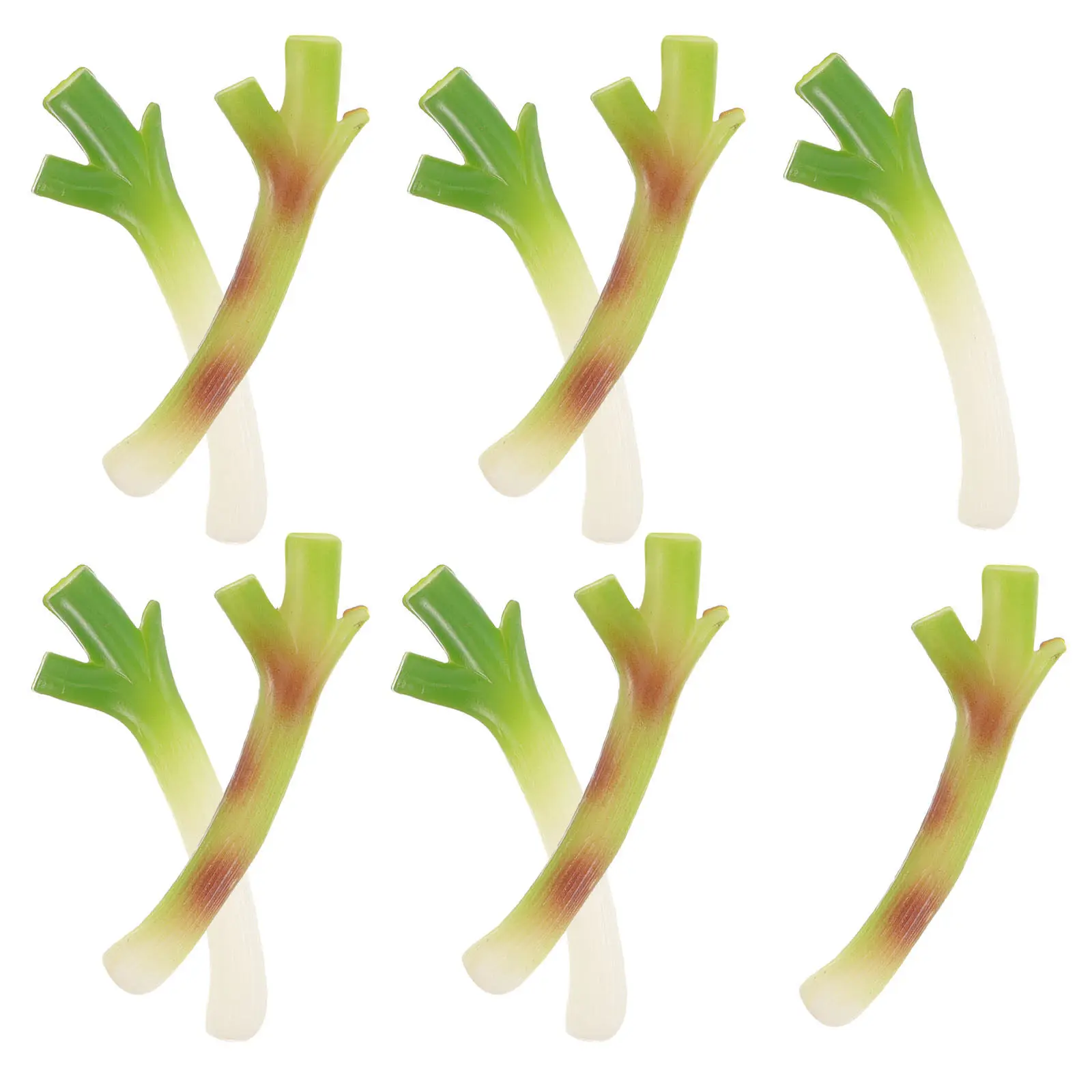 

10Pcs Lifelike Artificial Green Onions Simulation Vegetable Models for Showcase Display Home Decor Teaching Tool Vegetable