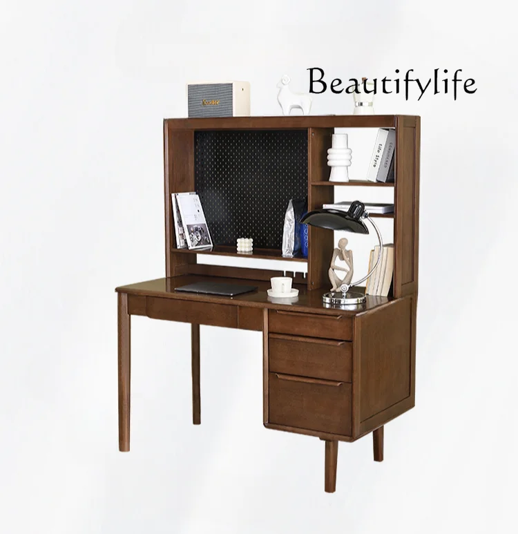 

Скандинавский стол из массива дерева, книжный шкаф, встроенный домашний компьютерный стол, студенческий многофункциональный стол