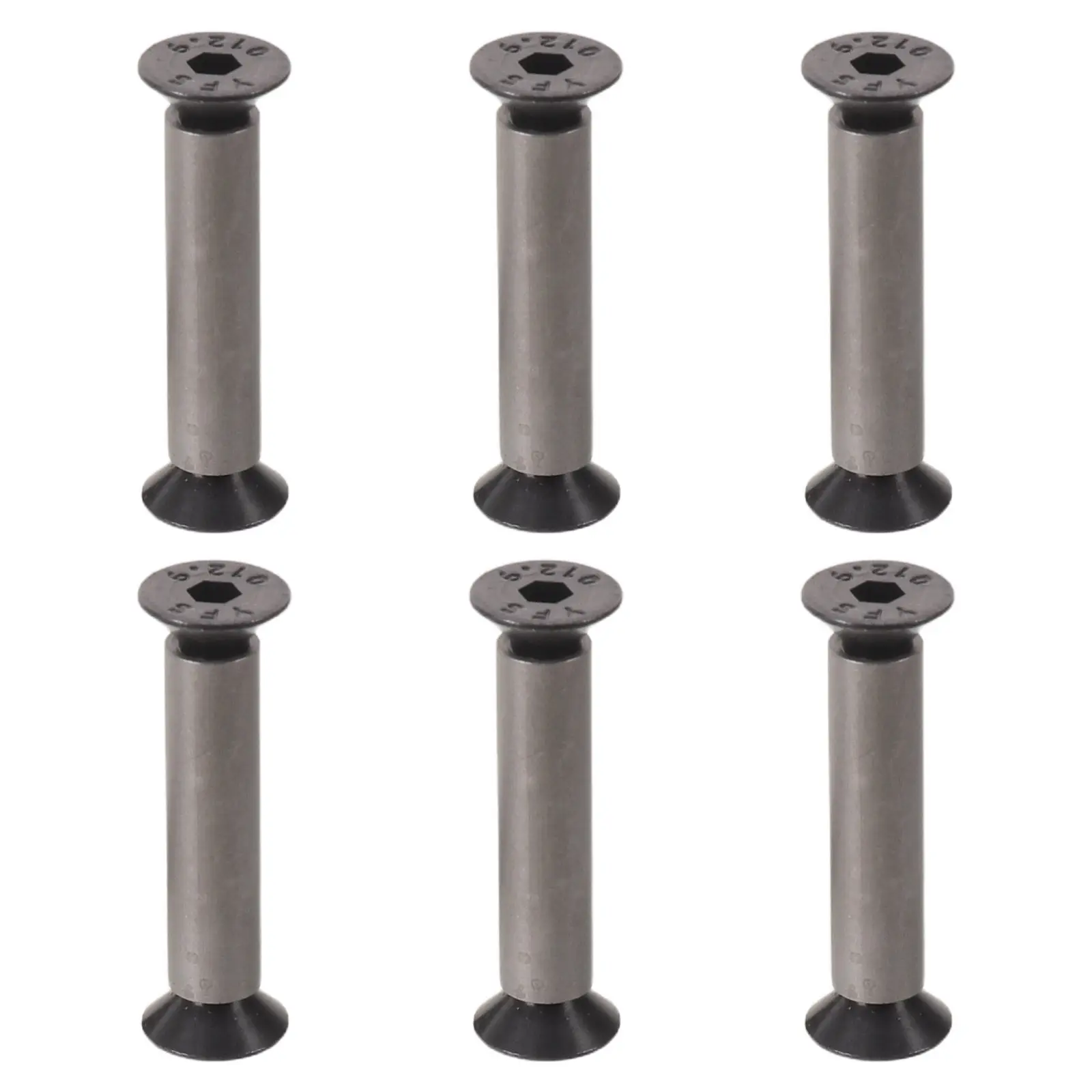 6Pcs Knife Handle Rivets M4 Hex Flat Head Screws Stainless Steel Fixing Rivet Nuts Cutter Handle Screw Replacement Kitchen Knife