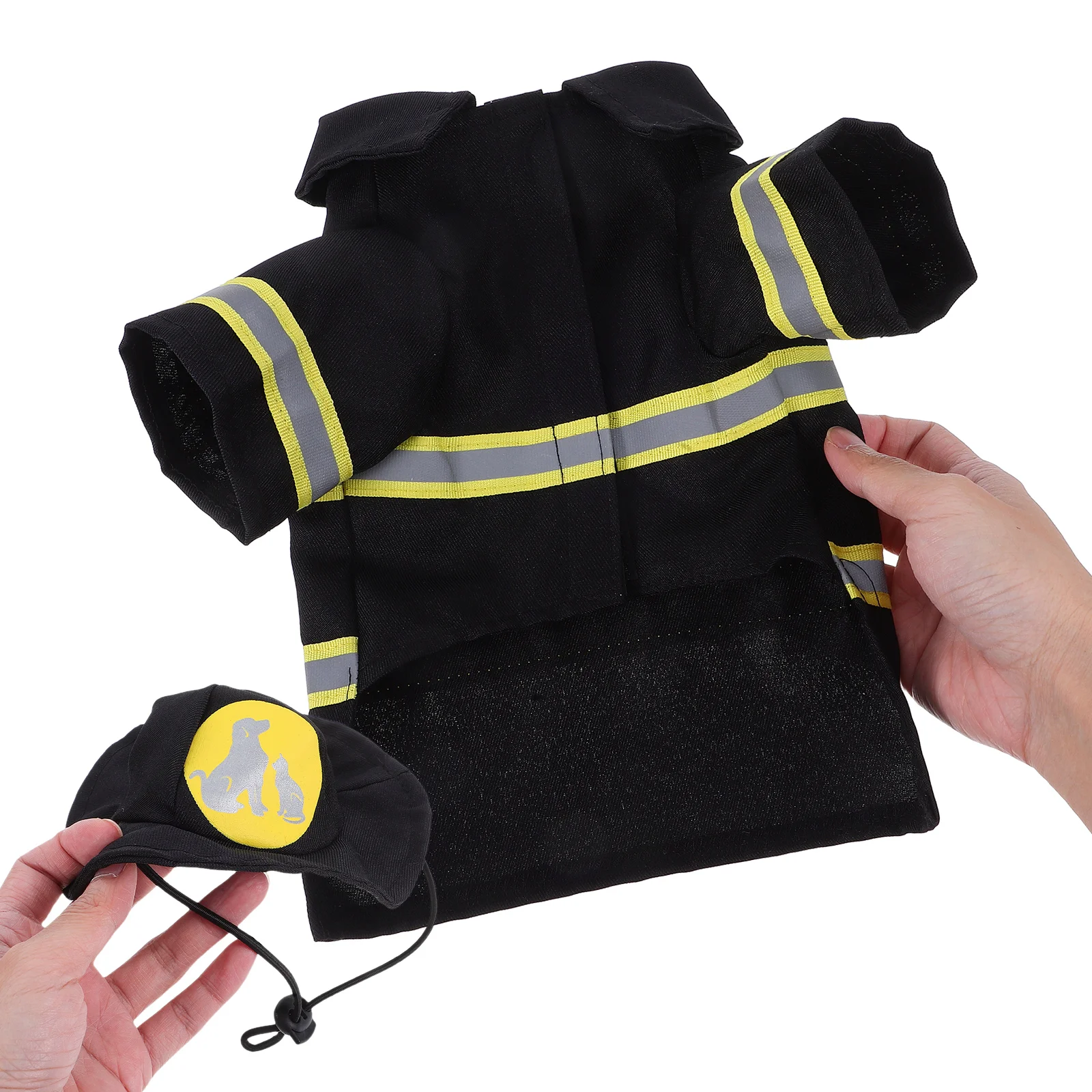 

Pet Fire Suit Puppy Outfits Dog Fireman Costume Clothes for Dogs Small Large