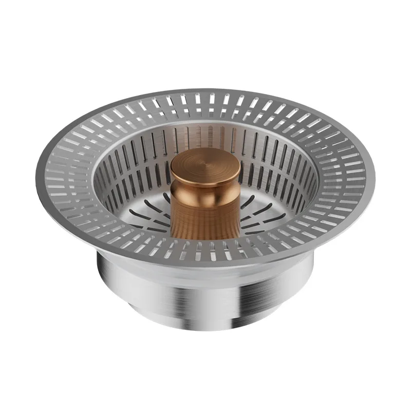 Modern Stainless Steel Kitchen Sink Accessories Set Leak Proof Plug Drain Plug Deodorant Filter and Bounce Core Drain