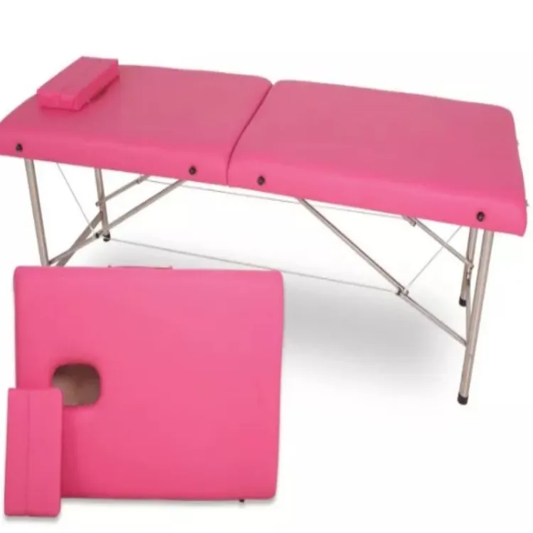 Lifting and lowering Handheld portable massage  table folding salon beaut with mattress black chair bed Massage therapy bed