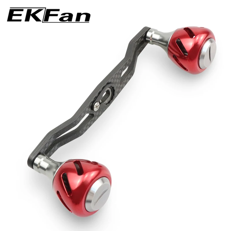 EKFan 120MM Fishing Reel Carbon Fiber Handle And Aluminum Alloy Knobs Suit For DAI Baitcasting Tackle Accessories