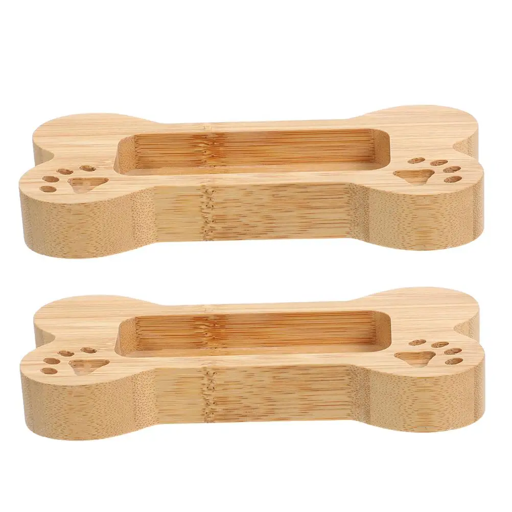 2pcs Business Holder Desk Organizer Wooden Display Present Card Organizer Stand Sturdy Material Professional Use