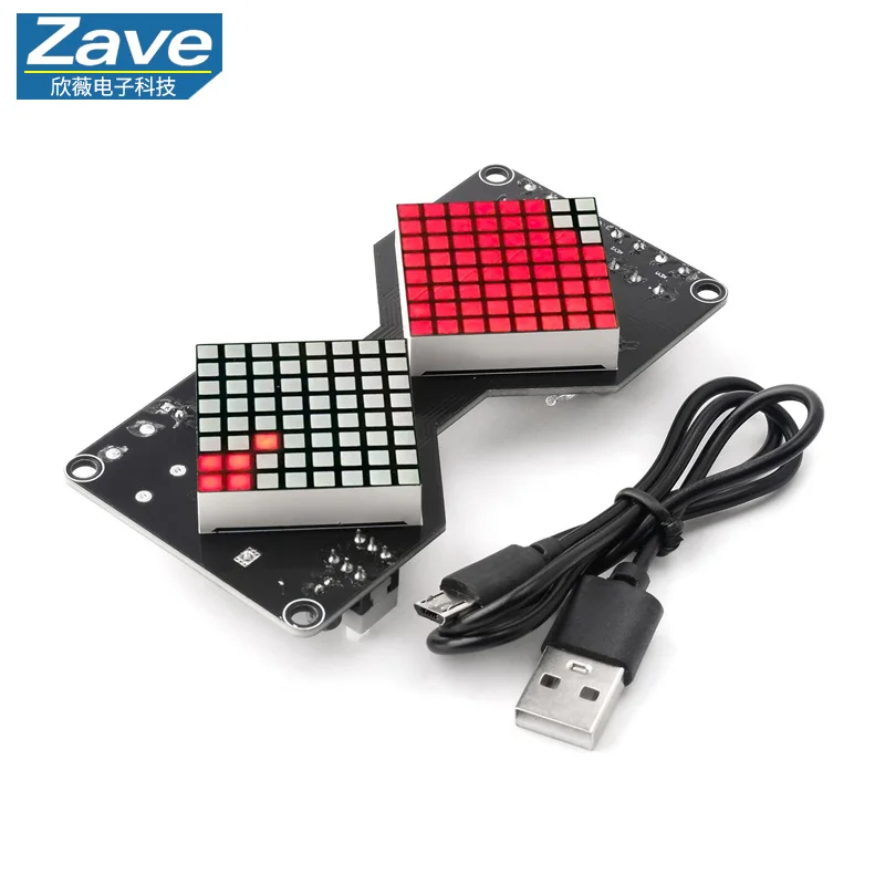 LED Dot Matrix Electronic Hourglass Kit, Gravity Sensor Timer & Clock, Soldering Practice Electronic DIY Loose Parts