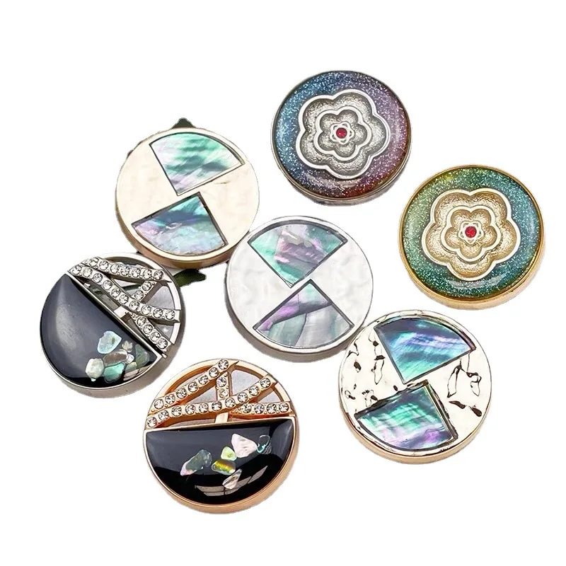 10pcs Colorful Gradient Women\'s Buttons For Clothing Vintage Suit Coat Dress Metal Button DIY Needlework Accessories