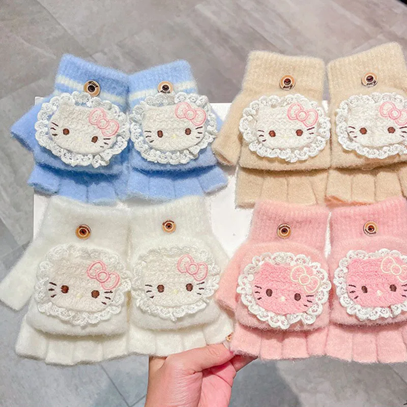 قفازات هالو كيتي للفتيات 2025 شتاء جديد كارتوني مقاوم للرياح قفاز دافئ قابل للطي لطيف ناعم للأطفال قفاز مضاد للتجمد لركوب الدراجات #6