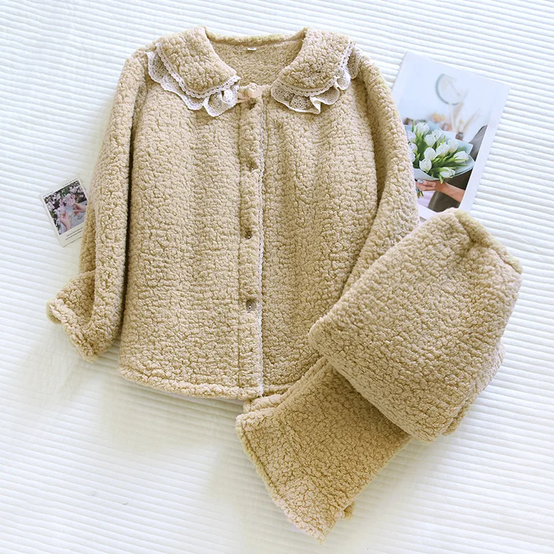 Women's Clothing Pajamas Winter Thicken Keep Warm Hit Product New Product At Home Outdoors Comfortable Ventilate Sleep Suit