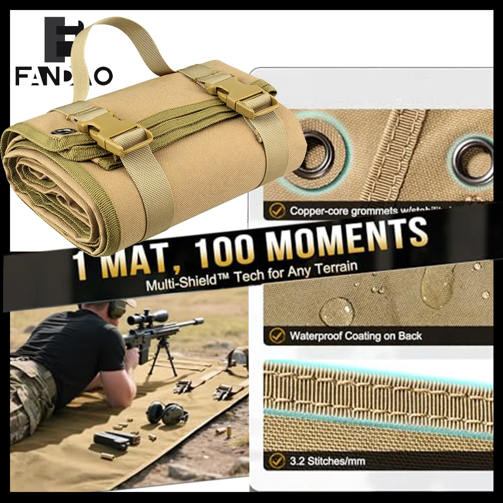 

Tactical Shooting Mat Airsoft Roll-up Prone Shooter Mats Non-Slip Waterproof Camping Moisture-Proof Mat for CS Range Shooting