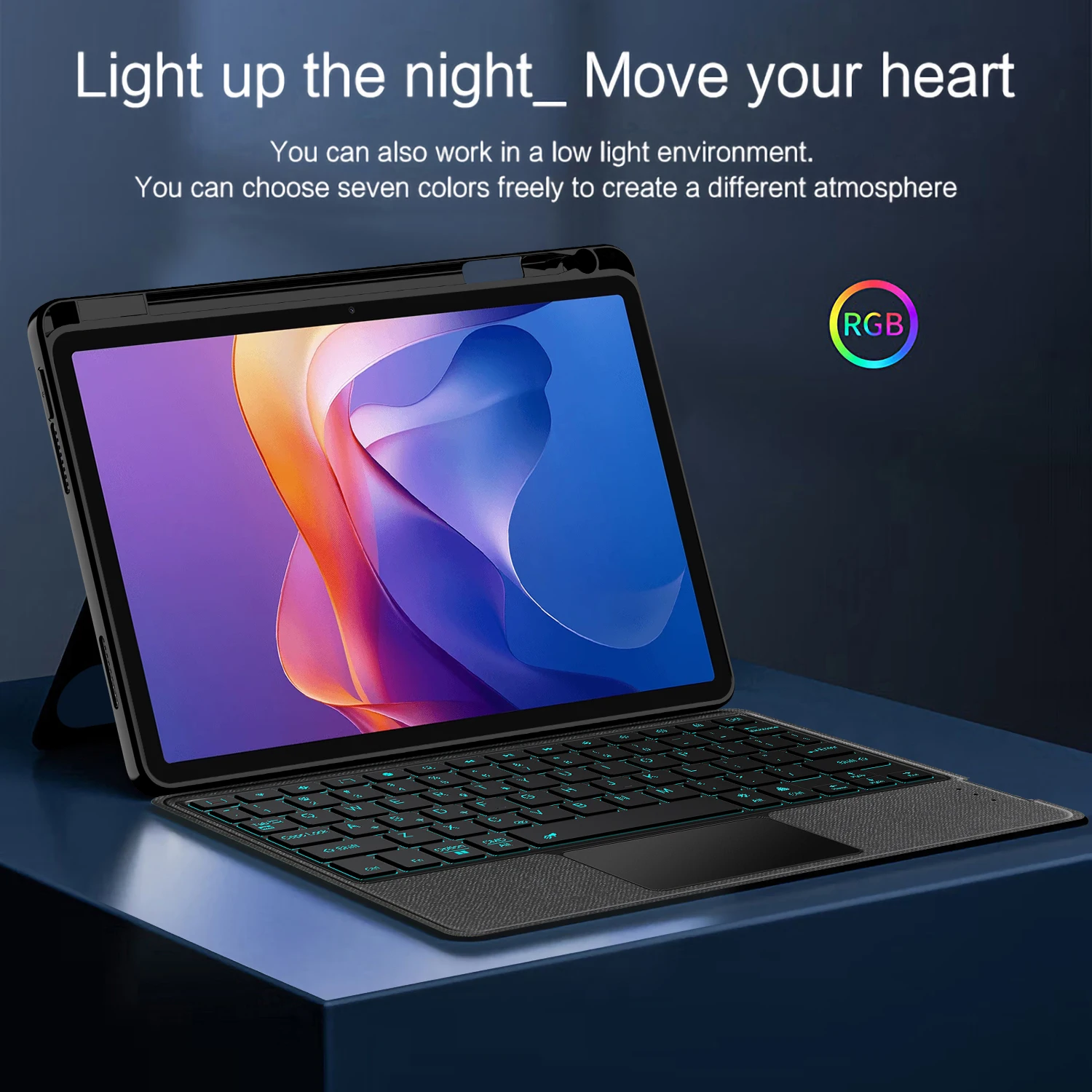 Xiaomi Redmi Pad 2 2025 11インチ用マジックキーボードケース、Redmi